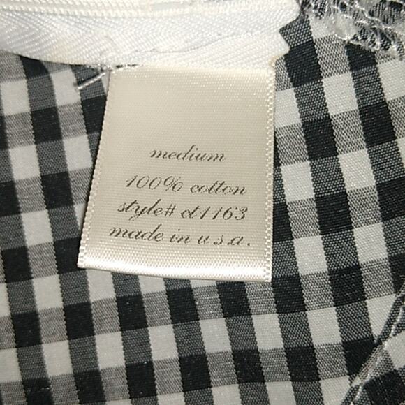 ❄️2/$5❄️[B9] NWOT Alya Peplum Graham Checkered Black & White Top - Picture 5 of 6